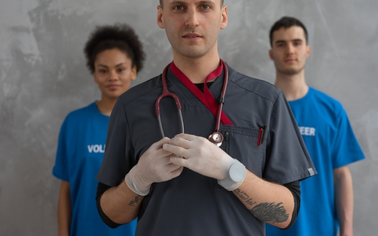 embroidered medical scrubs sets