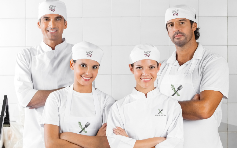 bakery staff apron with logo