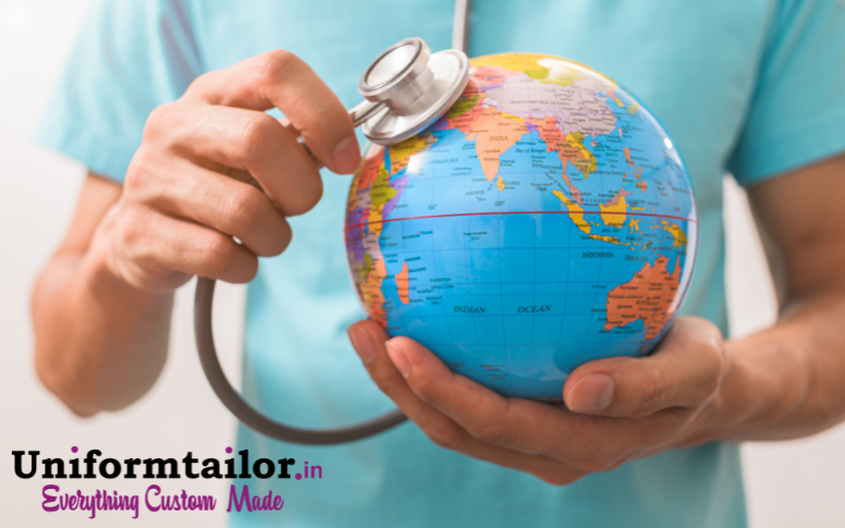 a doctor is holding a stethoscope and a globe in his hand