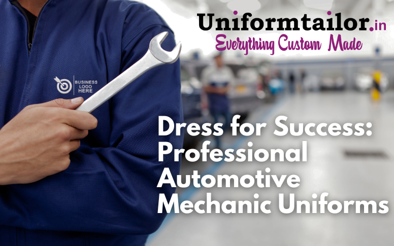 professional automotive mechanic uniforms with business logo