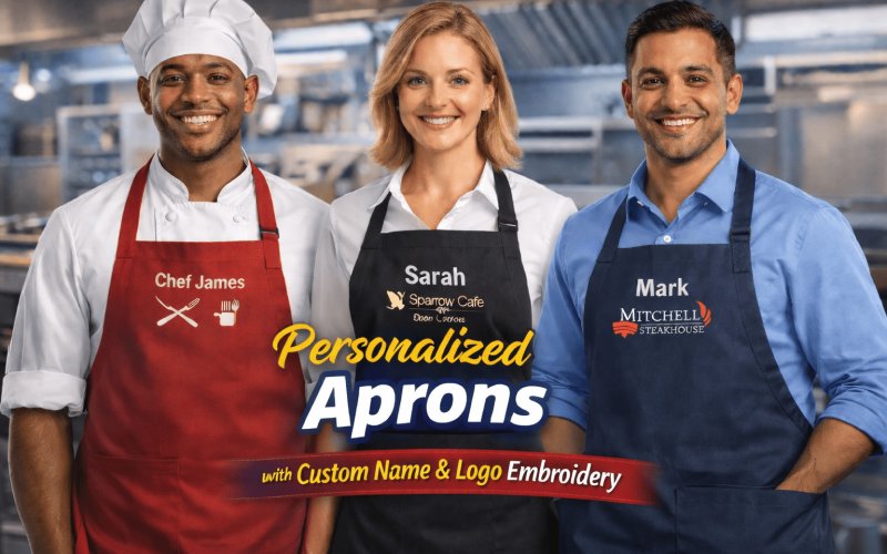 Personalized Aprons Custom Logo Aprons For Cafe Uniformtailor