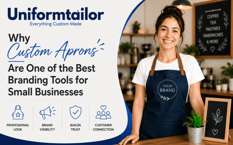 Custom Aprons with Logo for Cafes, restaurent & Small Businesses